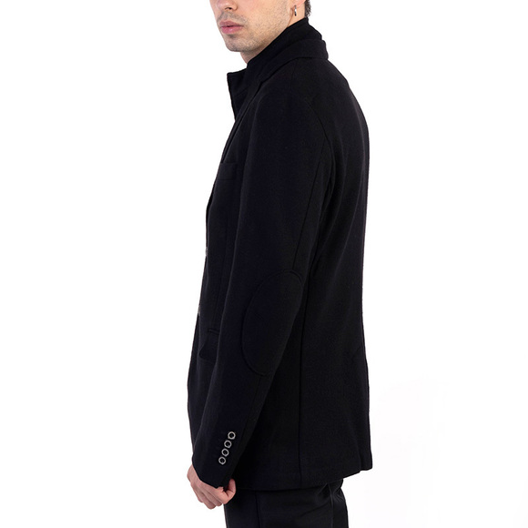 WOOL AND CASHMERE BLACK SINGLE-BREASTED | MENS SIZE L - Picture 4 of 6